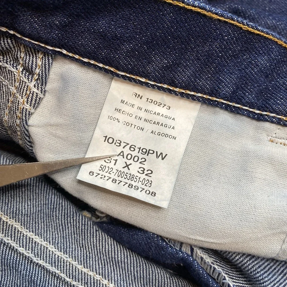 Rustler Straight Leg Jeans Mens 31x32 Dark Wash Indigo Denim Cowboy Work Teacher
